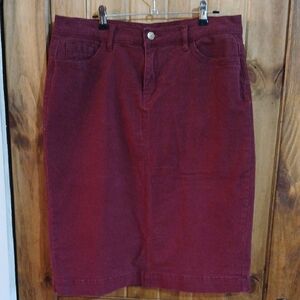 The Main Street Exchange Stretch Denim Skirt - 12